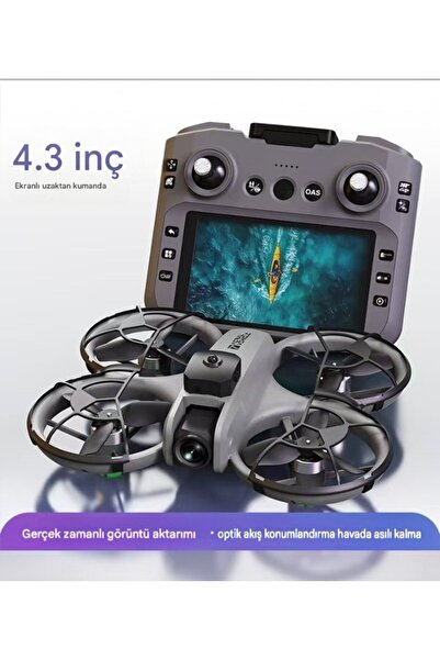 lstri Drone Çift HD Kamera Yeni Sınır Ötesi 4.5 İnç Ekranlı Uzaktan Kumandalı...
