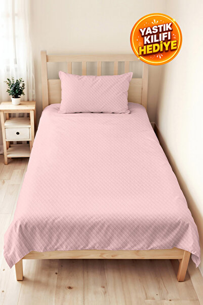 Evimde Bambaşka Sade Pudra Girl's Decorative Pique Set - Pastel Pink Baby Roo...