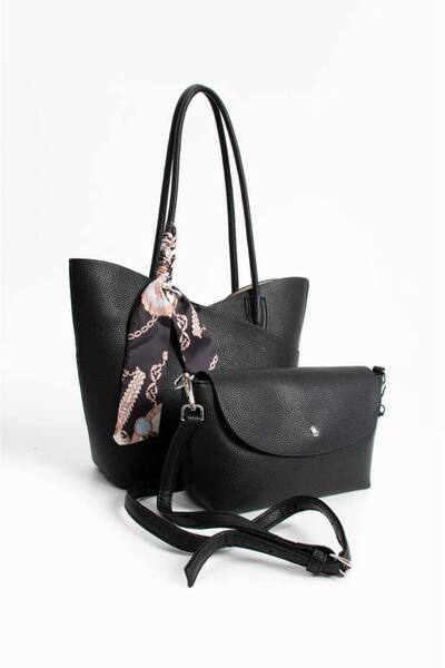 Fiona Women's Scarf Detailed Shoulder Bag with Puppy Design, Suitable for 2-P...