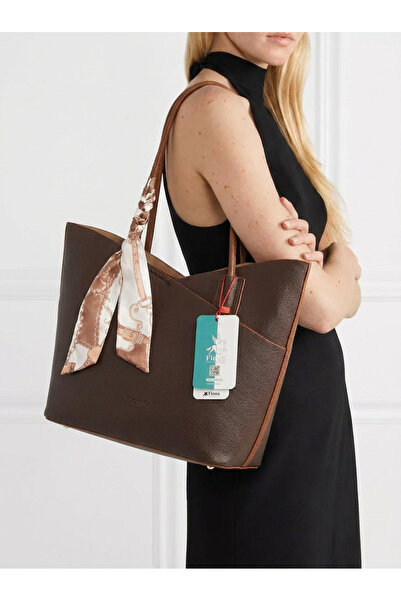 Fiona Women's Scarf Detailed Shoulder Bag with Puppy Design, Suitable for 2-P...