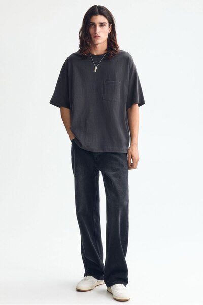 H&M Pamuklu Tişört Oversized Fit