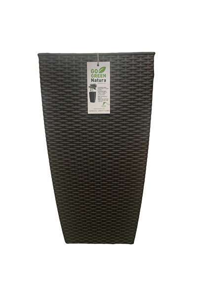 OEM GO GREEN μαύρο πλαστικό πλεκτό δοχείο 27*27*49.5 27 λίτρα