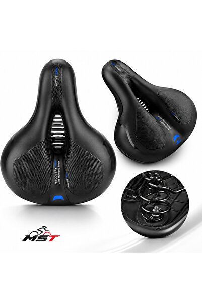 KNT Bisiklet Sele Airzone Hava Kanallı Elastomer Yaylı Soft Doku A Kalite Bis...