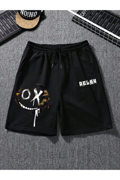 COZYWEAR Printed Men's Black Shorts