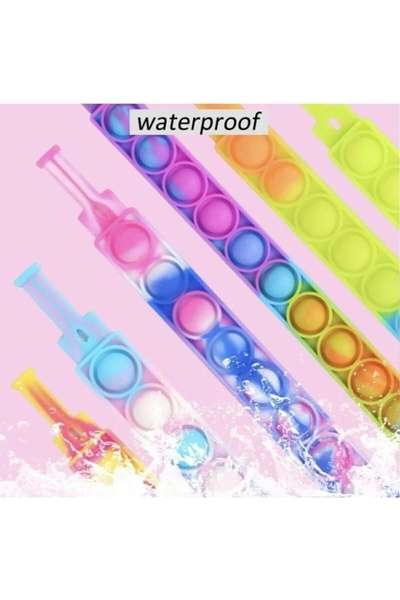 DİĞER1111 Pop It Bracelet, Push Bubble Fidget Stress Mental Toy Popit Dimple (Mixed)
