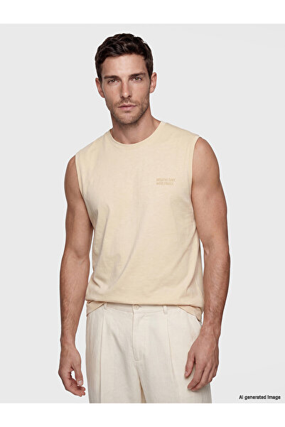 LC Waikiki Peak New Season Crew Neck Sleeveless Printed Men's T-Shirt
