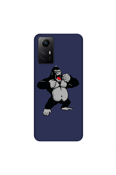 Other Xiaomi Redmi Note 12s Angry Gorilla2 Dark blue Colored Silicone TPU Θήκη