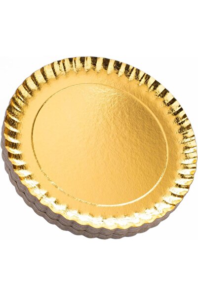 OKA Premium Gold Heavy Duty Paper Plates with Pack of 20-200mm Elegant Round ...
