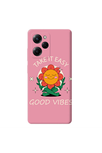 Other Xiaomi Poco X5 Pro Take It Easy Pink Colored Silicone TPU Θήκη