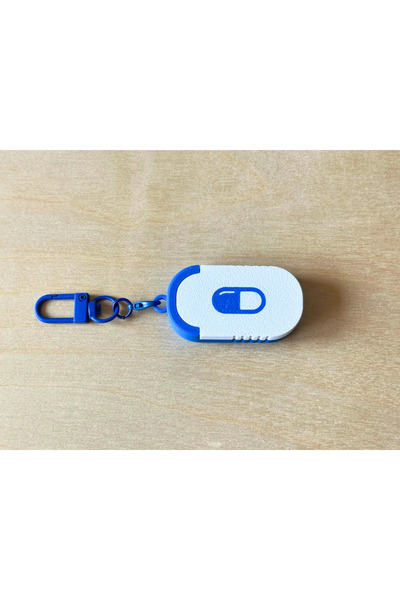 DU&ER Keychain-Shaped Mini Medicine Box with Sliding Lid Pocket-Sized Tablet ...