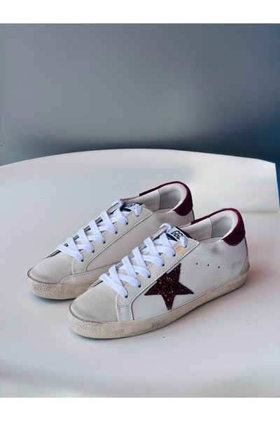 Golden Goose super star womens sneakers white/pink
