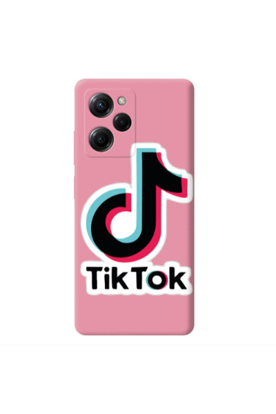 Other Xiaomi Poco X5 Pro Tik Tok Pink Colored Silicone TPU Θήκη