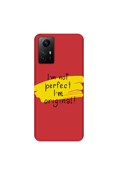 Other Xiaomi Redmi Note 12s I m not perfect Red Colored Silicone TPU Θήκη