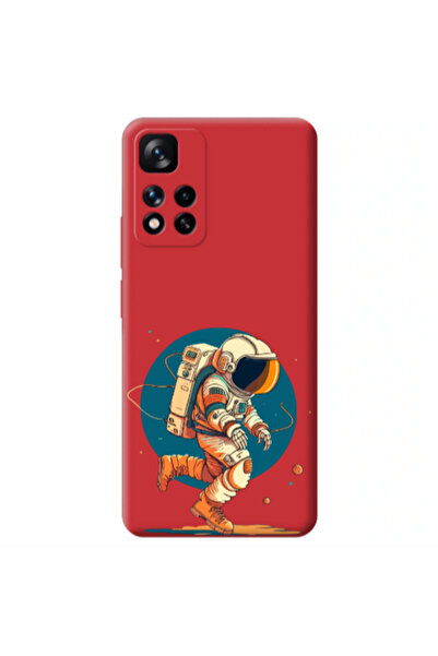Other Xiaomi Redmi Note 11 Pro 5G Run Space Red Colored Silicone TPU Θήκη