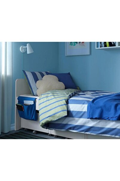 IKEA منظم جيوب سرير غرفة الأطفال مقاس 39x30 سم، جيب تخزين بمقسمات جانبية للسر...