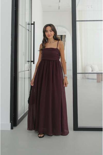 Havoş Plum Willy Strap Dress