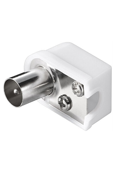goobay βύσμα coaxial 11502, γωνιακό, αρσενικό, λευκό, 10τμχ