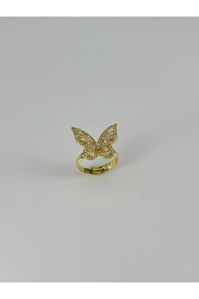 Inure Jewelry خاتم مجوهرات نحاسي قابل للتعديل مرصع بحجر الزركون - Yz0157-1