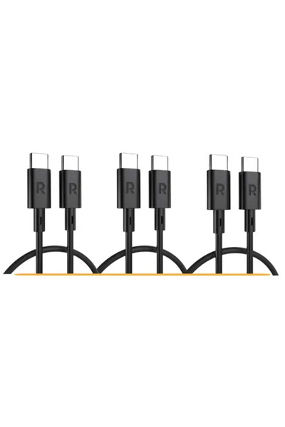 RavPower 3-Pack 60W Type-C to Type-C Cables - 1 Meter