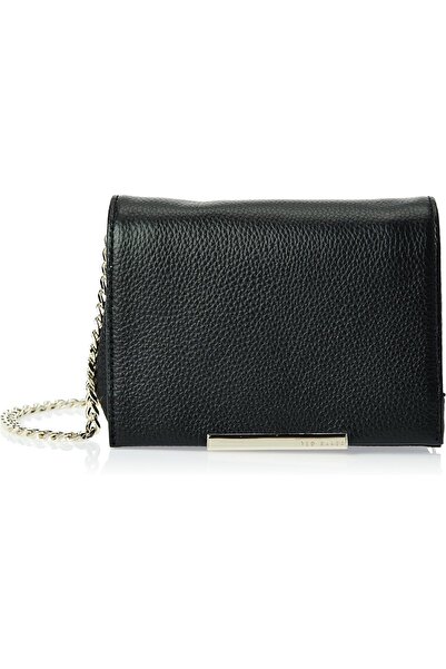 Ted Baker Rossen Leather Crossbody Bag with Bar Details, Black