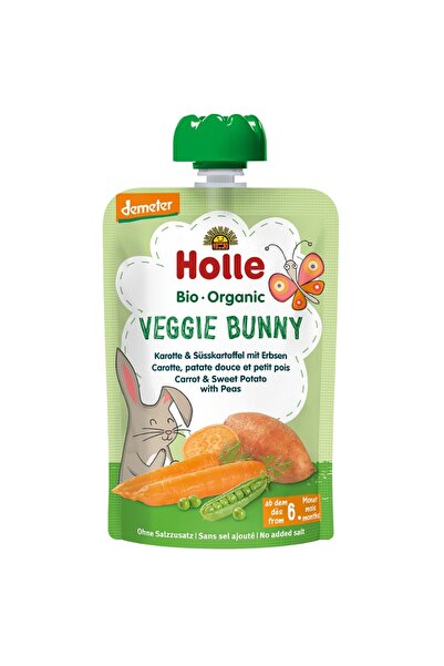 Holle Piure de morcov cartof dulce si mazare pentru copii 6 luni fara gluten,