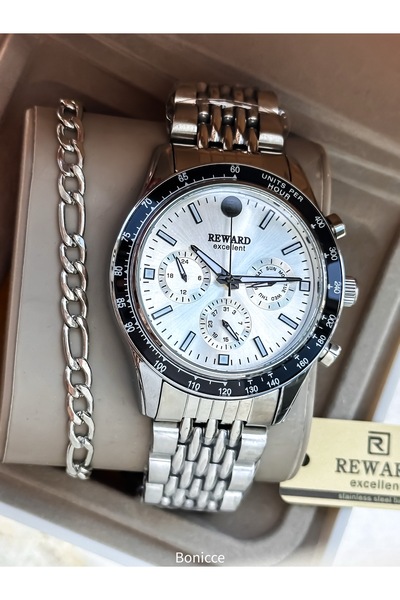 Reward Functions Active, in Stylish Box, Silver Steel Band, White Dial, Men's...