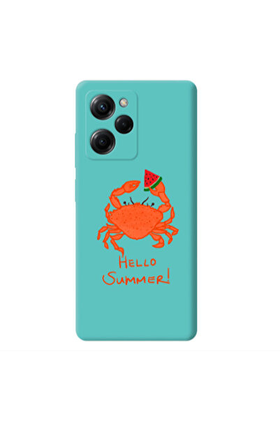 Other Xiaomi Poco X5 Pro Hello Summer! Turquoise Colored Silicone TPU Θήκη