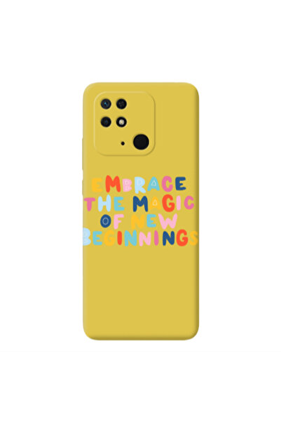 Other Xiaomi Redmi 10C Embrace Yellow Colored Silicone TPU Θήκη