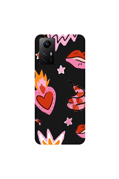 Other Xiaomi Redmi Note 12s Snake heart Black Colored Silicone TPU Θήκη