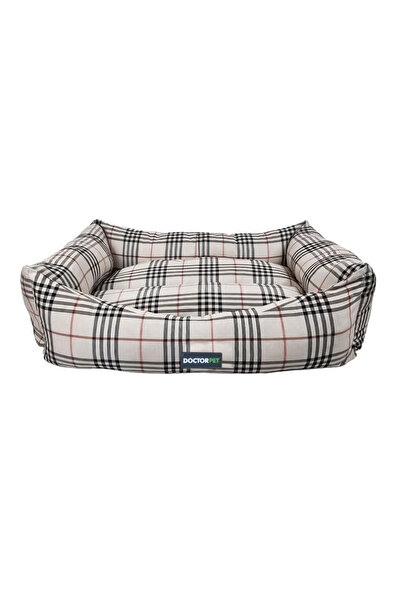 Doctor Pet Danish Series Rectangle Pet Bed Small - 60x50x19cm – Soft Washable...
