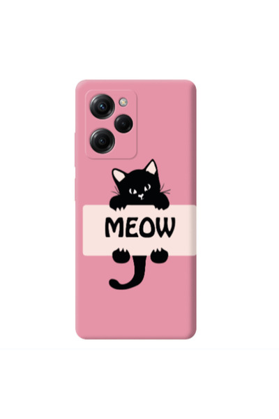 Other Xiaomi Poco X5 Pro Meow Pink Colored Silicone TPU Θήκη
