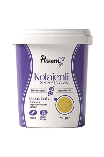 hommlife Pratik ve Lifli Öğün Alternatifi | Kolajenli Sebze Çorbası 280 gr
