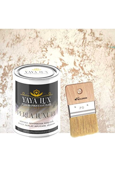YaYa Color Vopsea Decorativă Perla Luxury Cafea cu Lapte 2L cu fulgi perlați ...