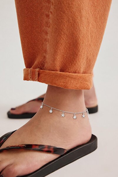 New Obsessions Star Dangle Stainless Steel Anklet