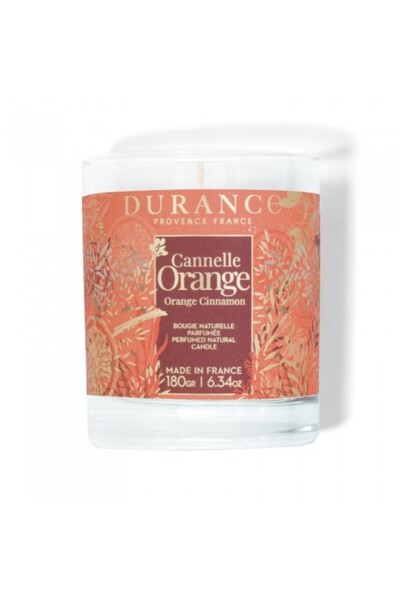 DURANCE Cinnamon Orange - Perfumed Natural Candle 180 gr.
