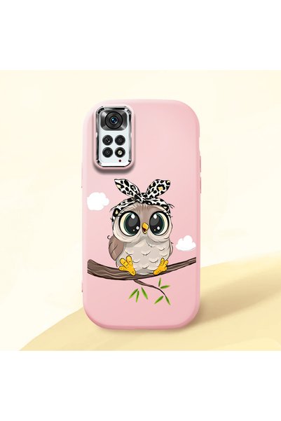 Hontinga Redmi Note 11S Compatible Case Camera Protector Pink Silicone Couple...