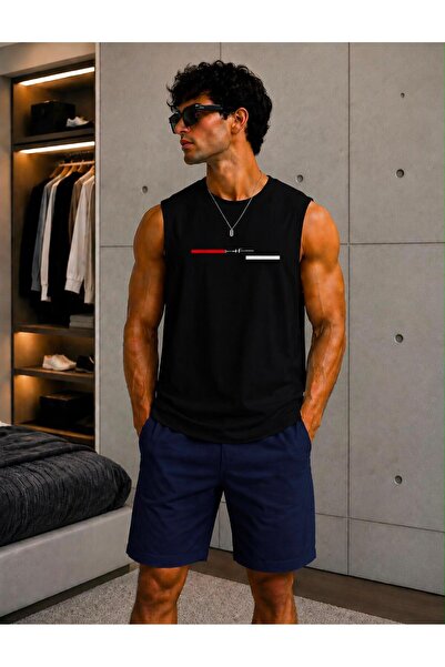TREND EMMODA sıfır kol Bay/ Whatever Baskılı Basic Regular T-shirt