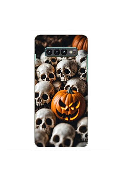 OEM Калъф, съвместим със Samsung Galaxy S10 Plus, силиконов TPU, с Хелоуин мо...
