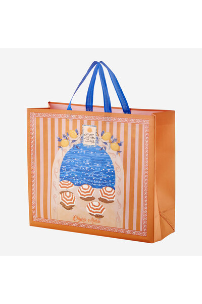 Cote D Azur Orange Shopping Bag 22 Cm