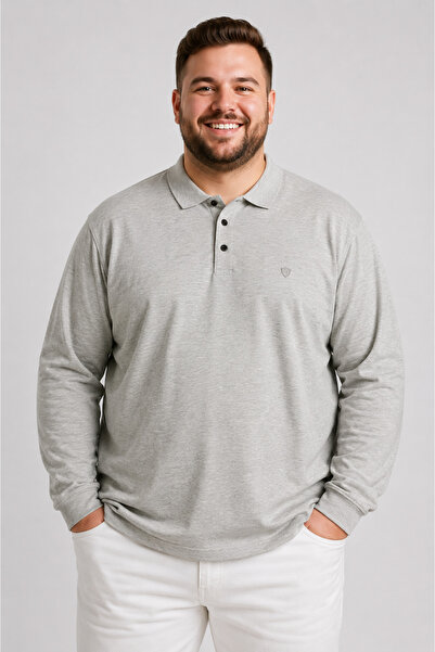 ANNEX Large Size Cotton Comfortable Fit Daily Use Polo Collar Men's T-Shirt
