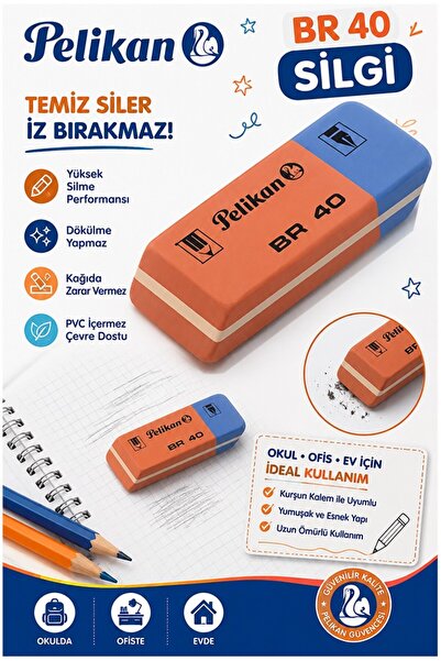 Artmaster Kırmızı Mavi Silgi 1 Adet Pelikan Sp40 Kurşun Kalem Tükenmez Pilot ...