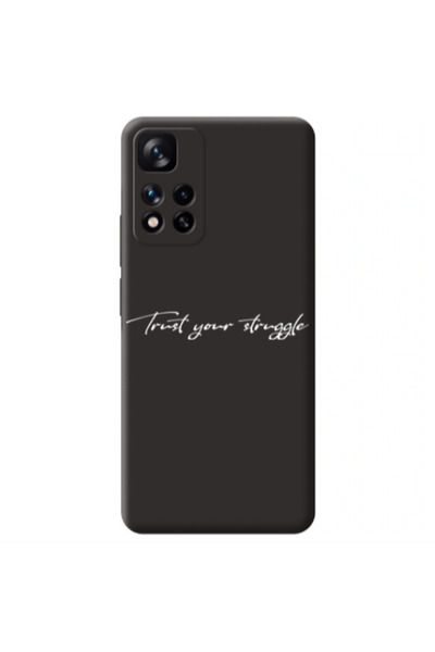 Other Xiaomi Redmi Note 11 Pro 5G Trust your struggle Black Colored Silicone ...