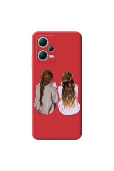 Other Xiaomi Redmi Note 12 Pro 5G Friends Red Colored Silicone TPU Θήκη