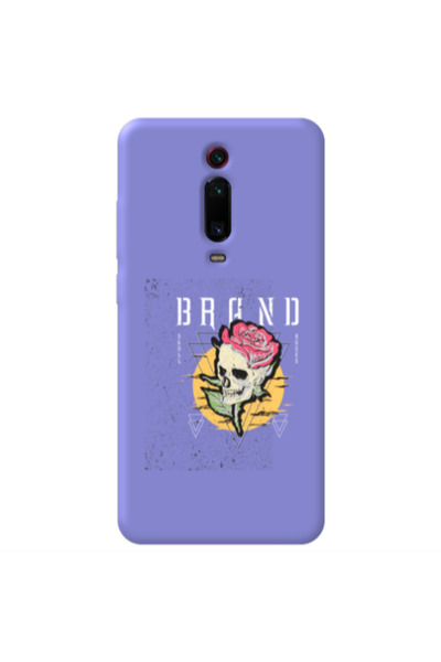 Other Xiaomi Mi 9T Pro Skull Roses Purple Colored Silicone TPU Θήκη