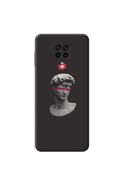 Other Xiaomi Redmi Note 9 Pro Half statue Black Colored Silicone TPU Θήκη