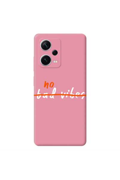 Other Xiaomi Poco X5 No bad vibes 2 Pink Colored Silicone TPU Θήκη