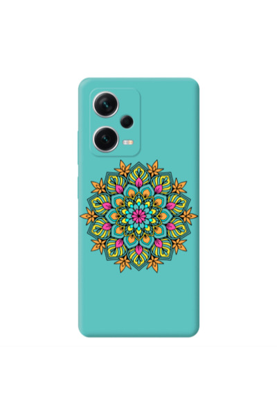 Other Xiaomi Poco X5 Mandala D6 Turquoise Colored Silicone TPU Θήκη