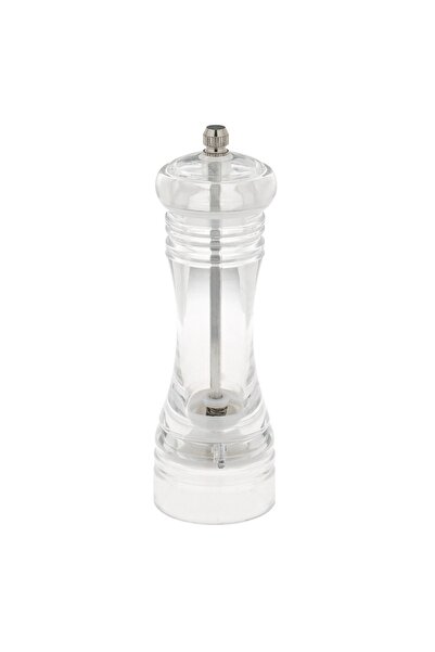 Z Store Râșniță de sare și piper din acril transparent cu mecanism ceramic, 5...