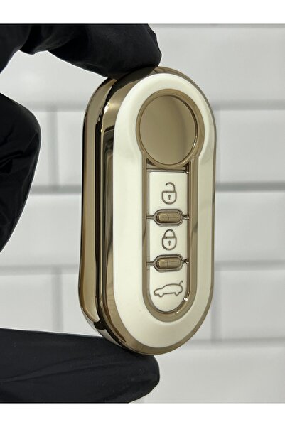 KeyRoN غطاء مفتاح نانو أبيض لسيارات فيات دوبلو دوكاتو فيورينو بونتو 500L براف...