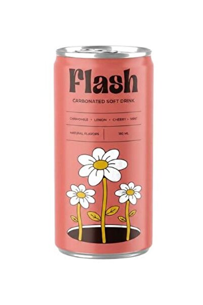 Flash Carbonated Soft Drink Lemon-Cherry-Mint-Chamomile 180ml